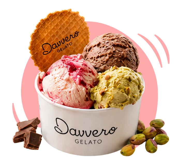 Seleção de gelatos Davvero